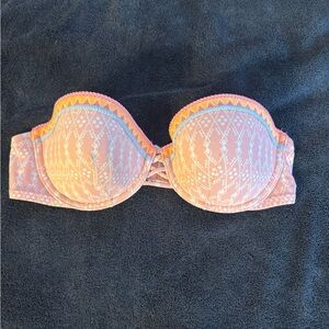 Colorful Patterned Strapless Swimwear
